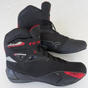 Size 13 - TCX Rush 9505 Waterproof Motorcycle Boots Black & Red Men's